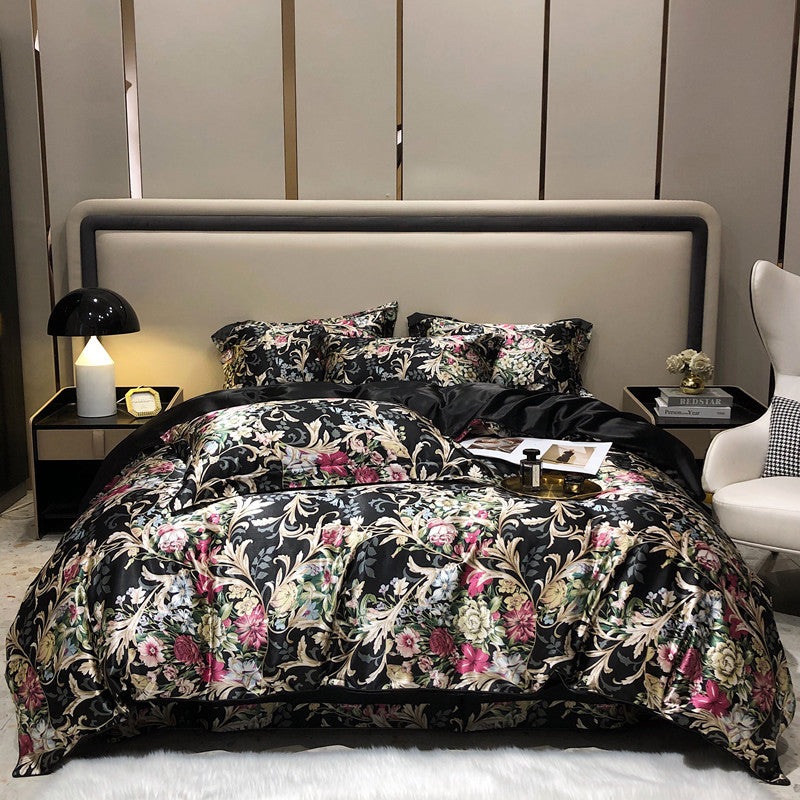 Arista - Natuurlijke Zijde Bed Set met Luxe Print