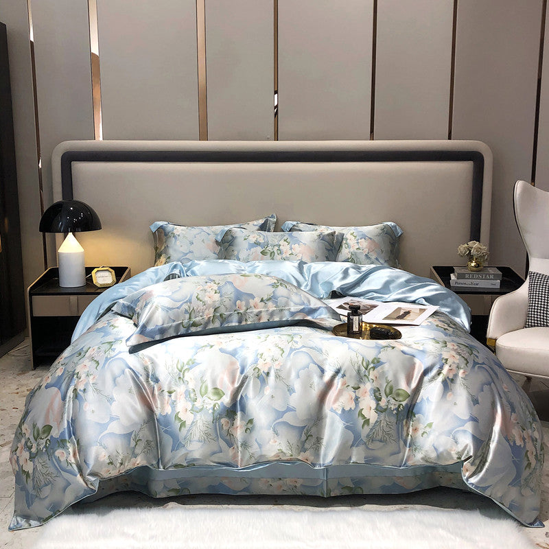 Arista - Natuurlijke Zijde Bed Set met Luxe Print