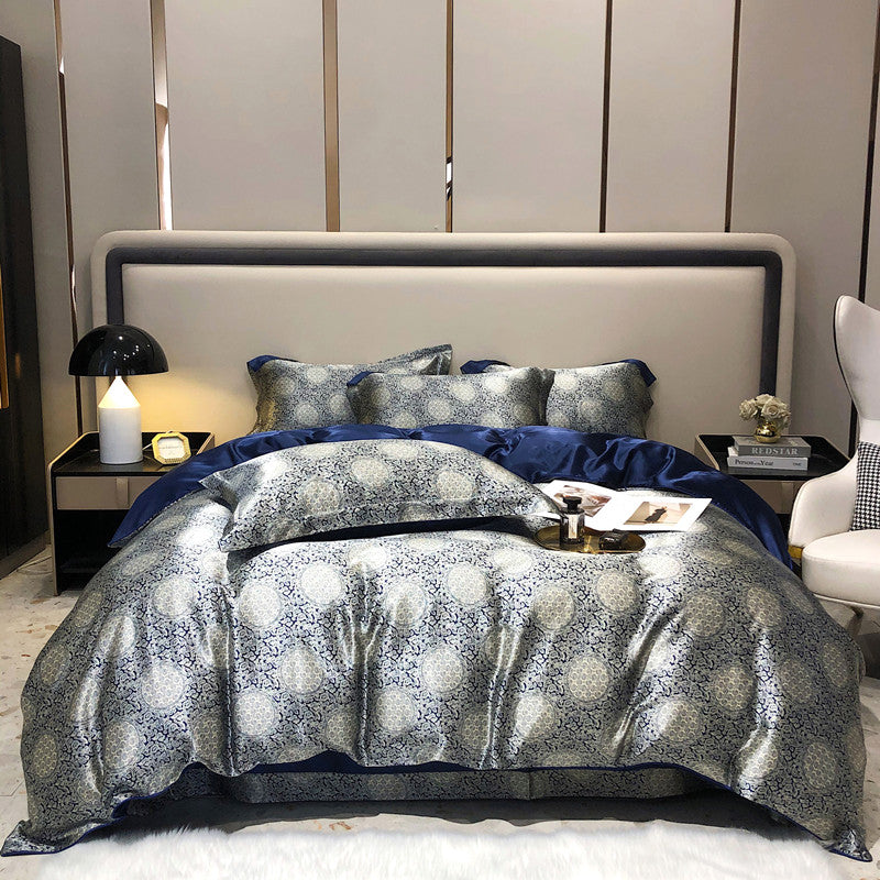 Arista - Natuurlijke Zijde Bed Set met Luxe Print