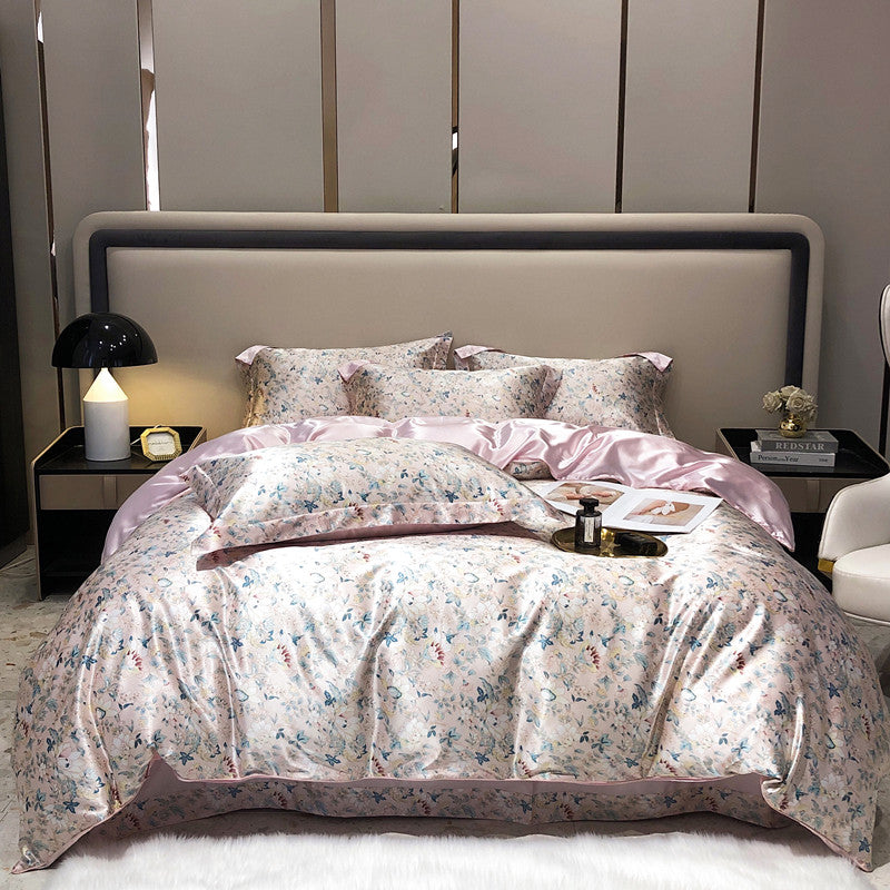 Arista - Natuurlijke Zijde Bed Set met Luxe Print