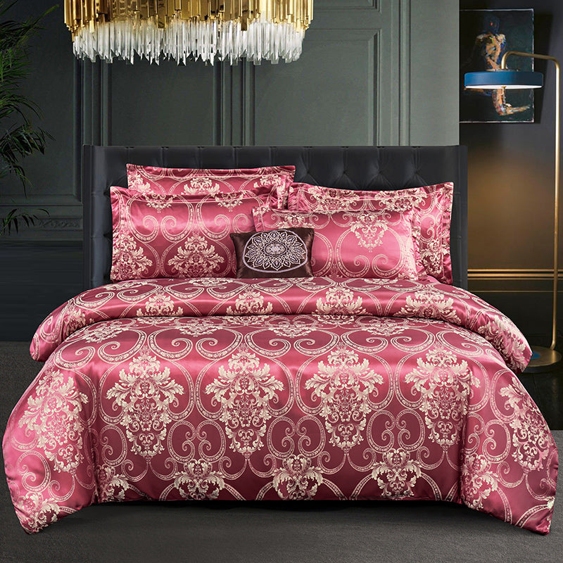 Valora - Luxe Satijn Jacquard Dekbedovertrek Set