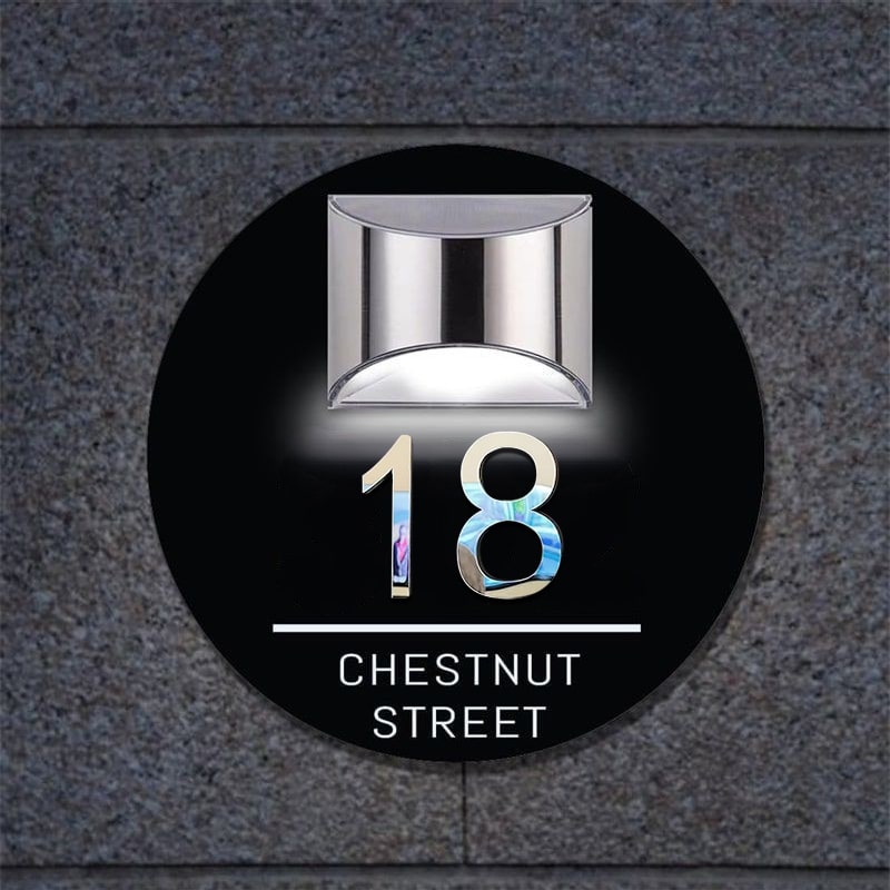 Orbit 3D Solar Huisnummerbord