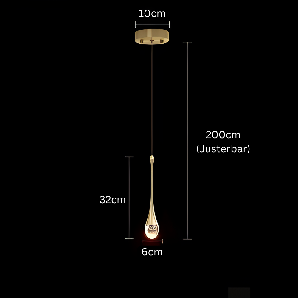 GoldenBubble – Elegante LED Hanglamp met Kristaleffect