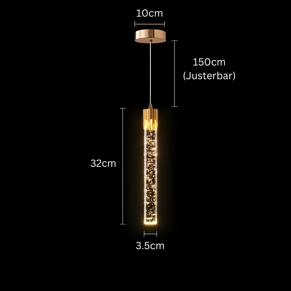 GoldenPegs™ – Glazen Hanglamp met Tijdloze Gloed