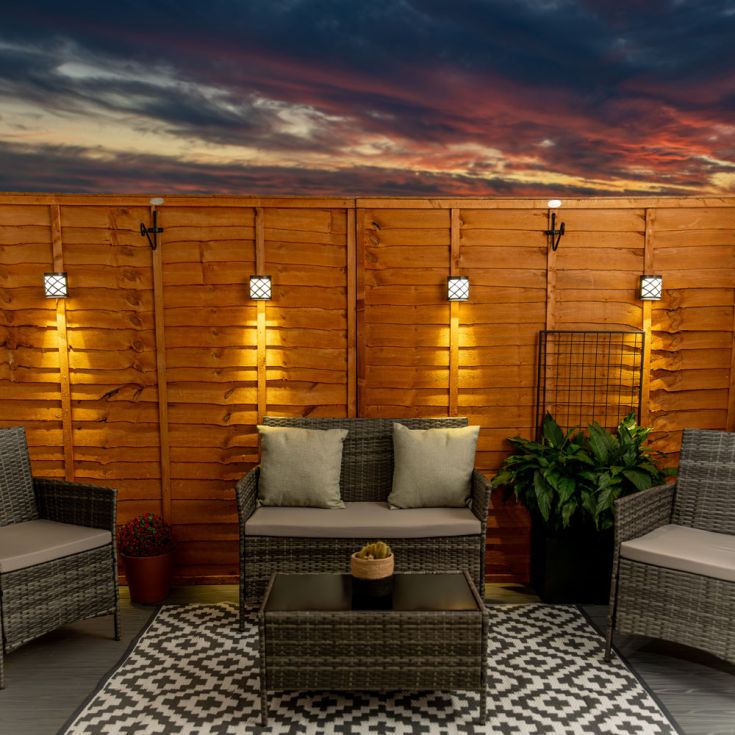 Noctura - Zonne-Muur- en Hekwerklampen (4 stuks)