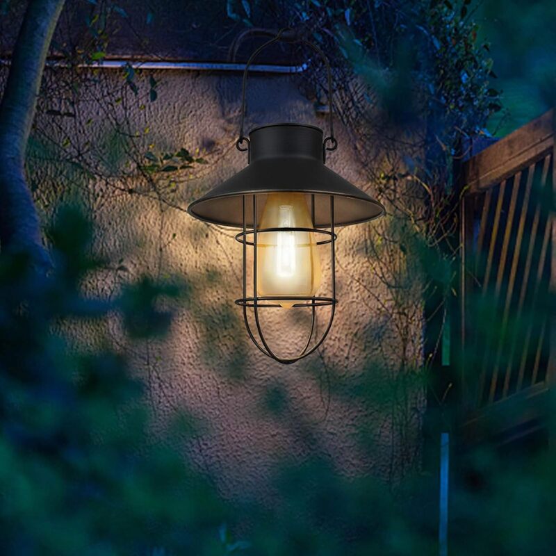 Agnes - Vintage metalen wandlamp op zonne-energie