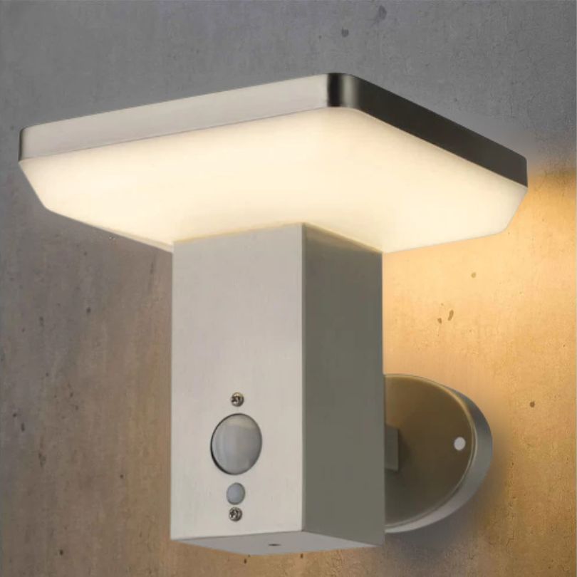 Stelora - Wandlamp op zonne-energie in roestvrij staal