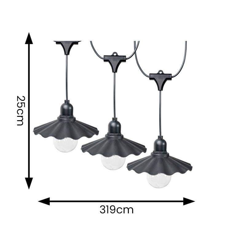 GlowDrape Zwarte String Lights met Timer