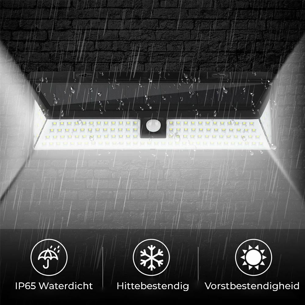 118 LED Solar Wandlamp voor de Schutting – 1000 Lumen Helderheid
