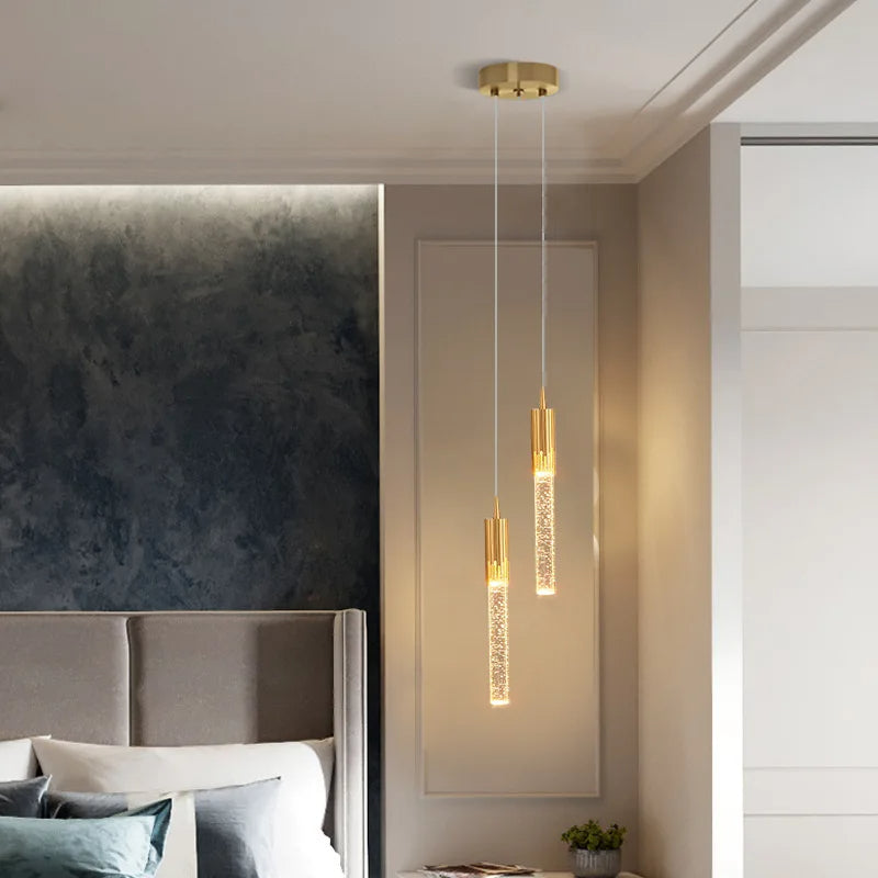 GoldenPegs™ – Glazen Hanglamp met Tijdloze Gloed