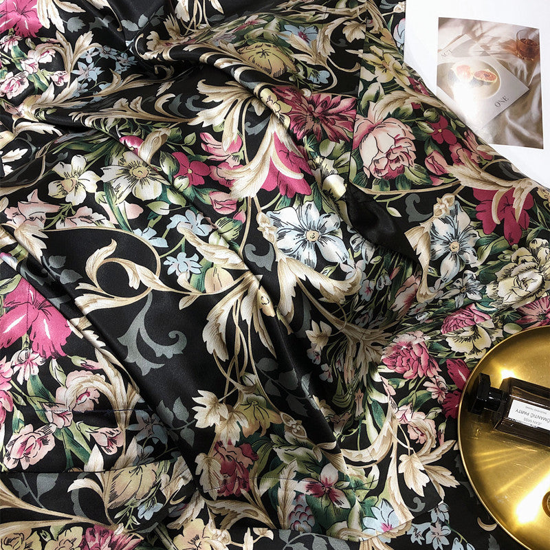 Arista - Natuurlijke Zijde Bed Set met Luxe Print