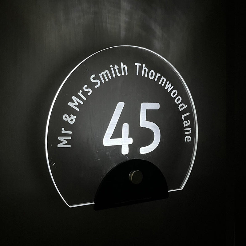 Moderne Aangepaste Zonne-energie Huisnummerborden