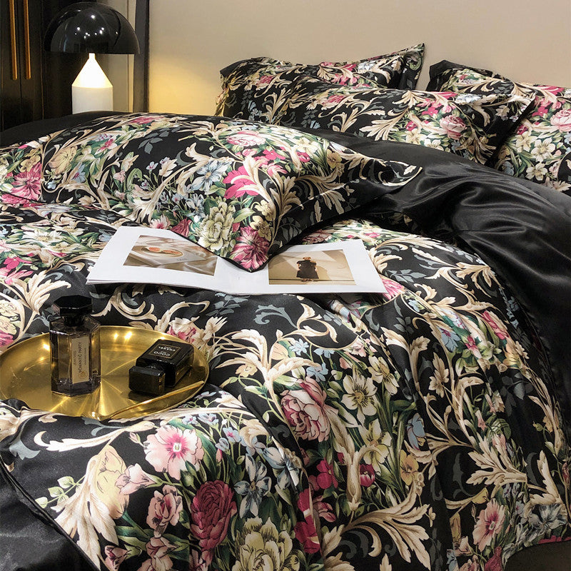 Arista - Natuurlijke Zijde Bed Set met Luxe Print