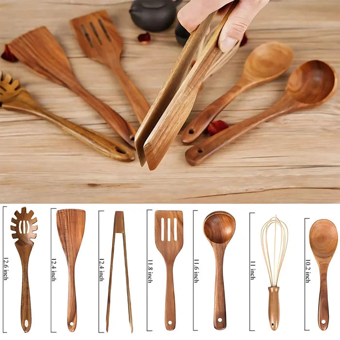 NaturaCook - Premium Houten Kookgerei Set
