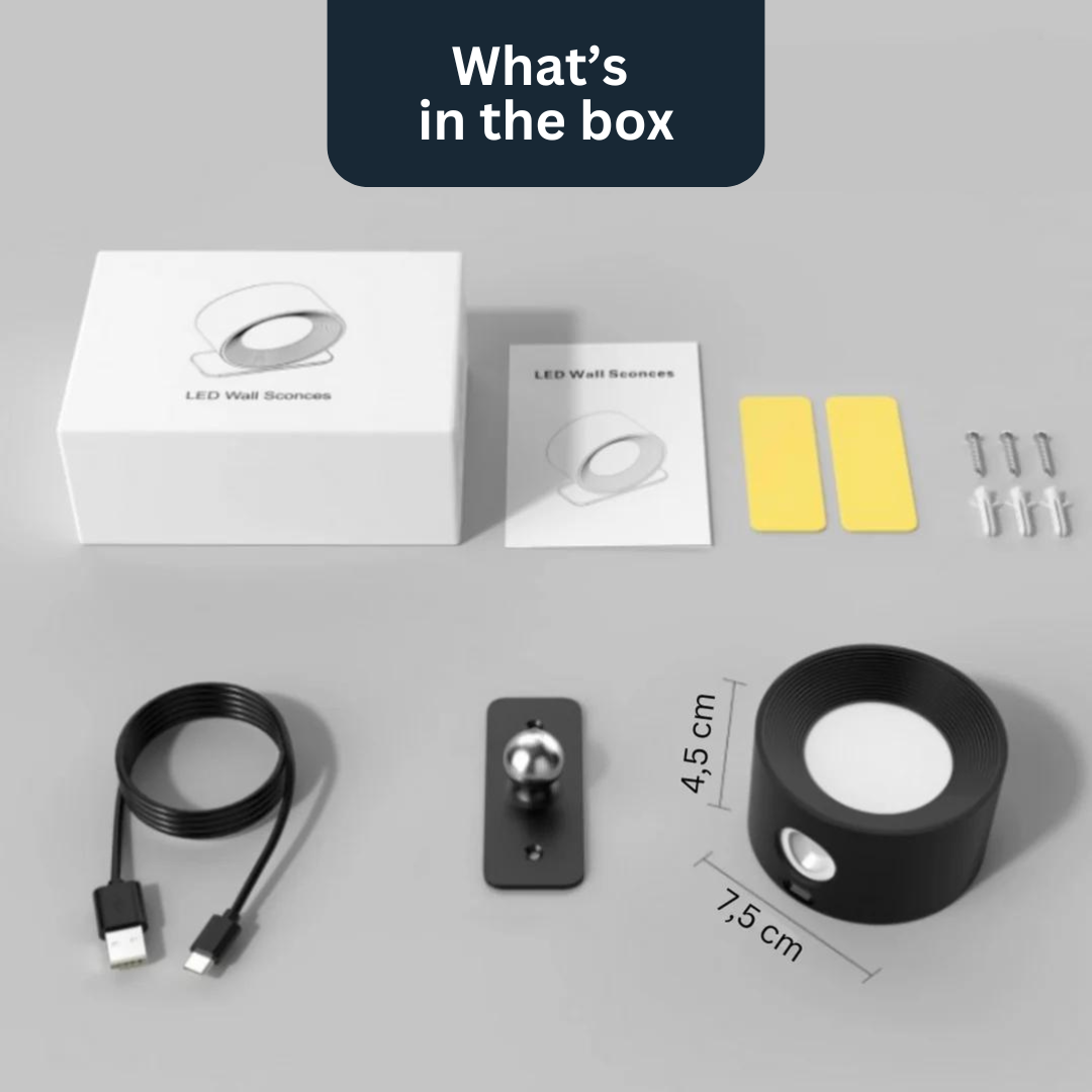 Vista - 360° draaibare LED-verlichting 2-Pack (Opruimingsverkoop)