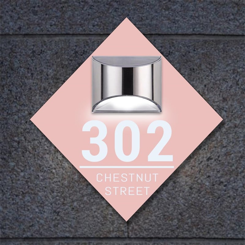 SquareGlow Zonne-energie Huisnummerbord