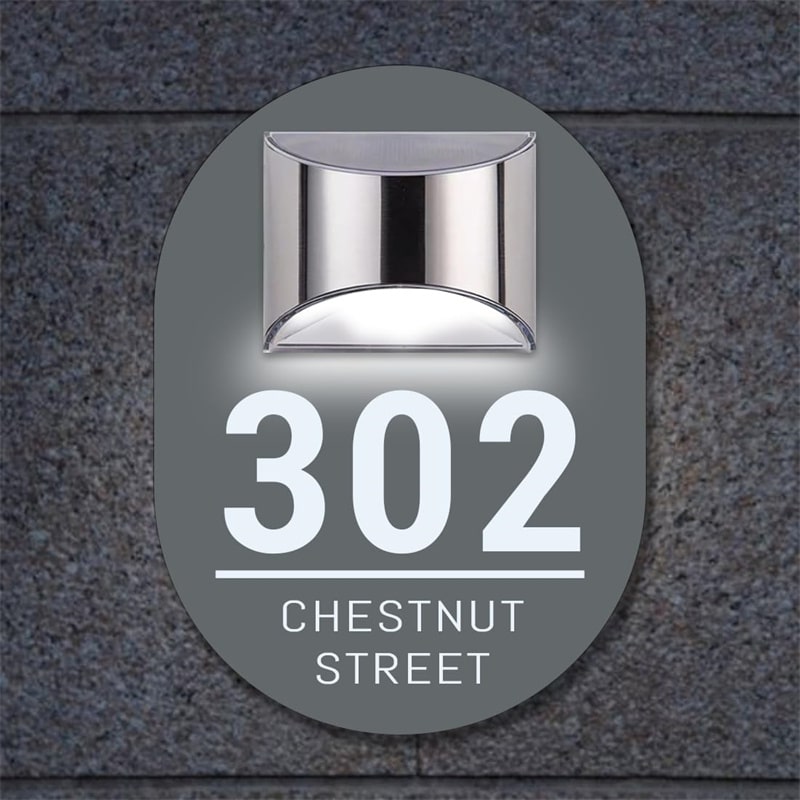 Ovaal Gepersonaliseerd Solar Huisbord