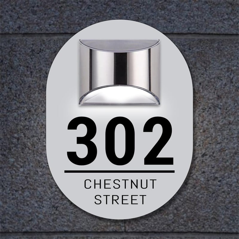 Ovaal Gepersonaliseerd Solar Huisbord