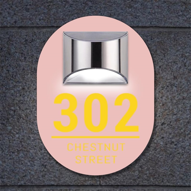 Ovaal Gepersonaliseerd Solar Huisbord