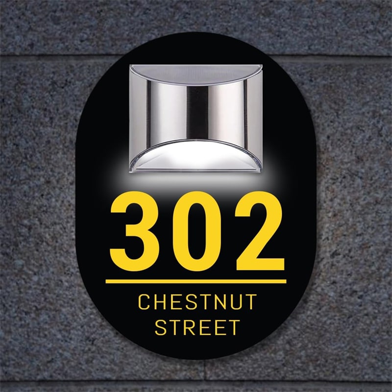 Ovaal Gepersonaliseerd Solar Huisbord