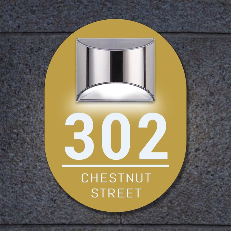 Ovaal Gepersonaliseerd Solar Huisbord