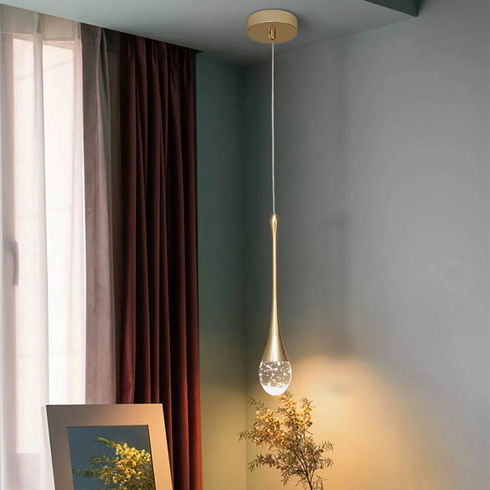 GoldenBubble – Elegante LED Hanglamp met Kristaleffect