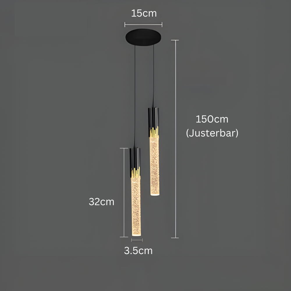 GoldenPegs™ – Glazen Hanglamp met Tijdloze Gloed