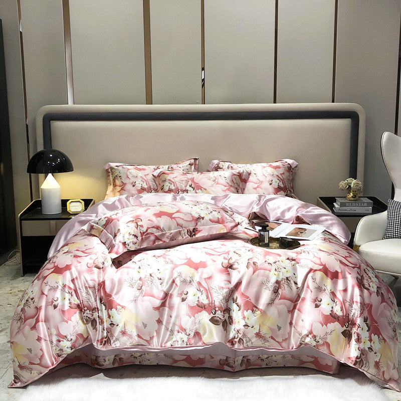 Arista - Natuurlijke Zijde Bed Set met Luxe Print