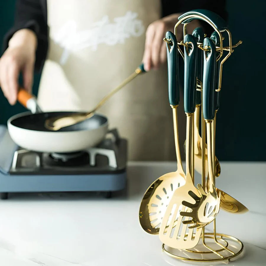 Golden Elegance Rvs Bestekset