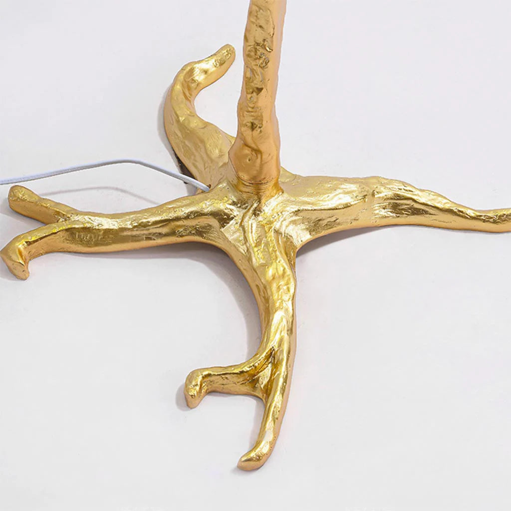 Feathra – Luxe vloerlamp met struisvogelveren voor woon- of slaapkamerdecoratie