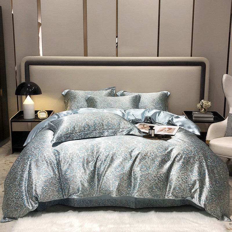 Arista - Natuurlijke Zijde Bed Set met Luxe Print