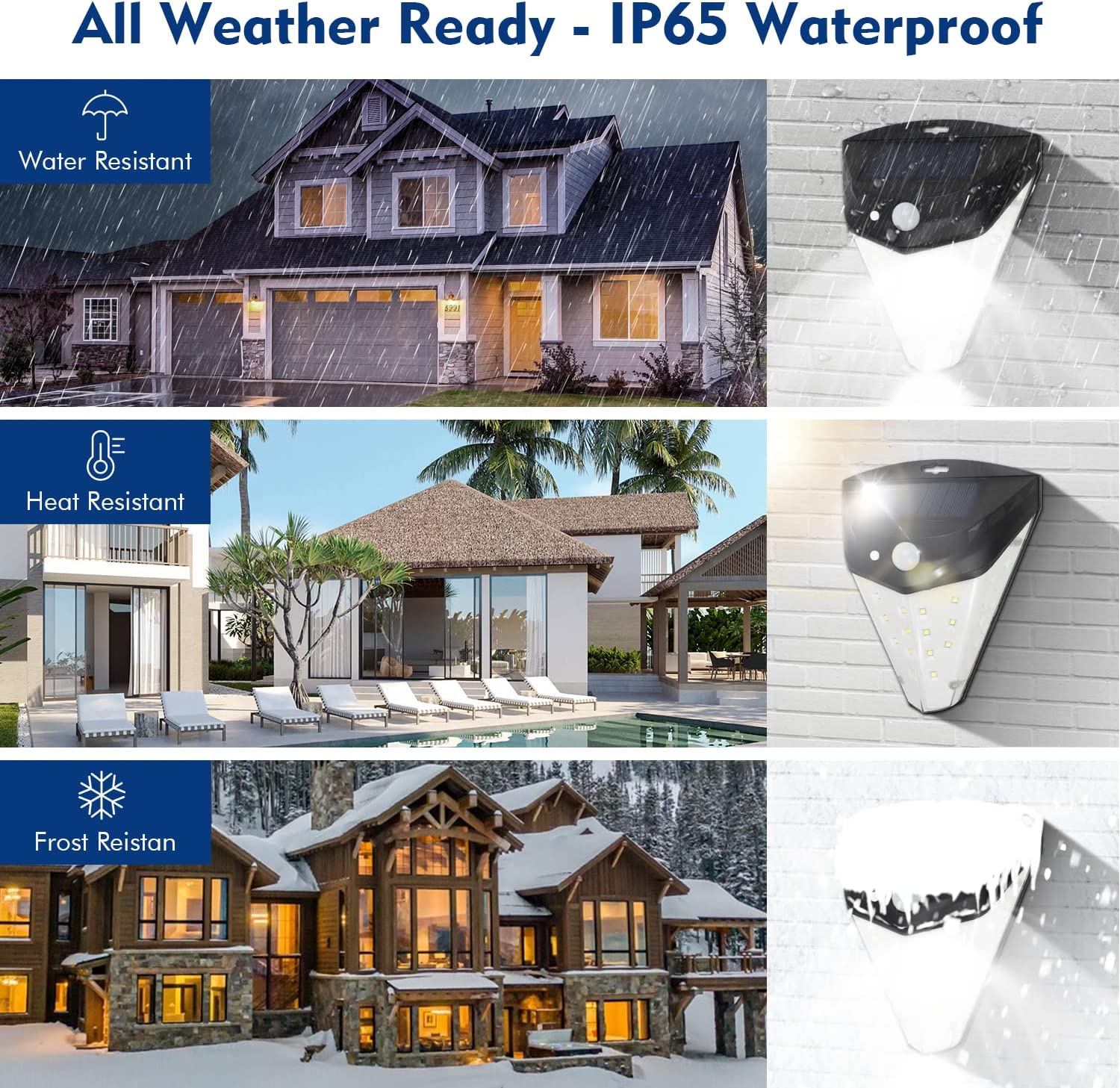 SolarLuxe - Veiligheidslampen op zonne-energie met 230° verlichtingshoek