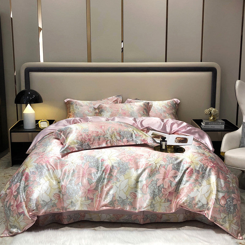 Arista - Natuurlijke Zijde Bed Set met Luxe Print