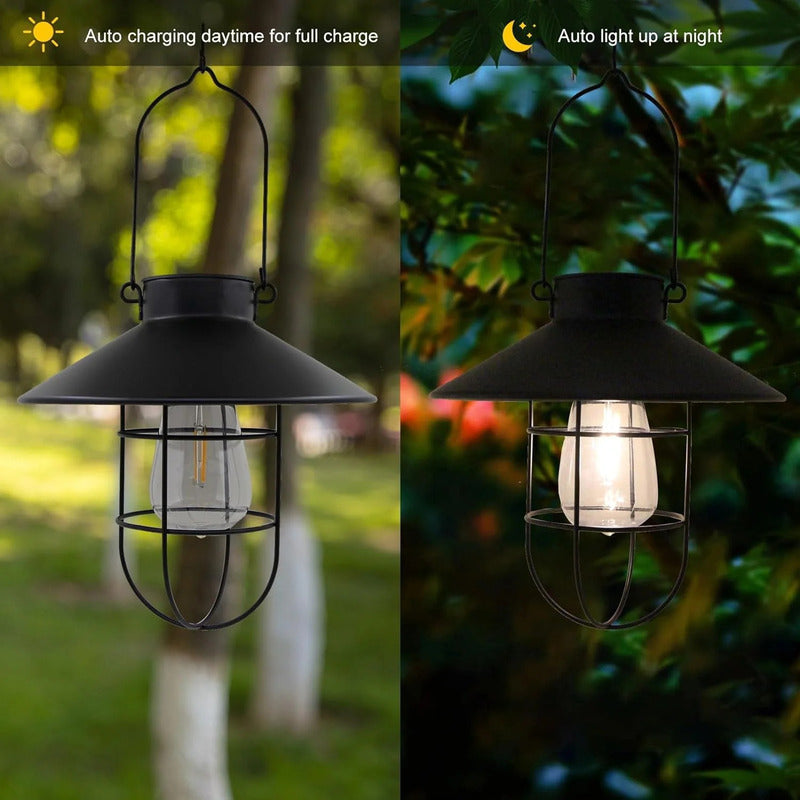 Agnes - Vintage metalen wandlamp op zonne-energie