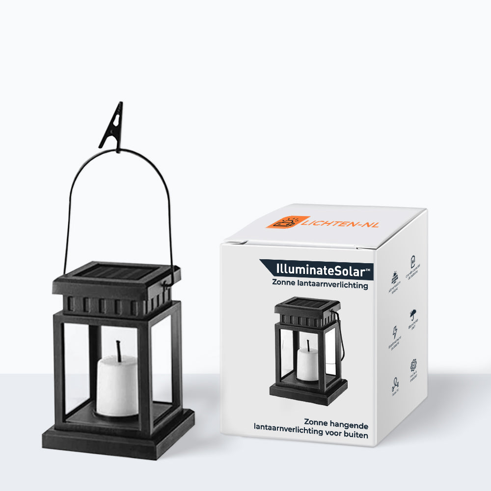Hangende Solar Tuinlantaarn – LED Buitenlamp op Zonne-energie, Waterdicht Design