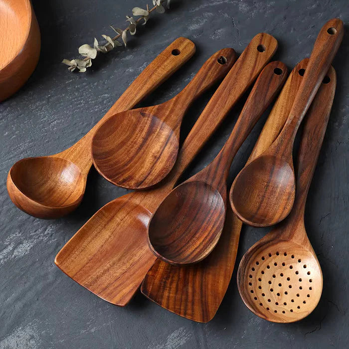Forestra - Handgemaakte Teak Houten Kookgerei Set
