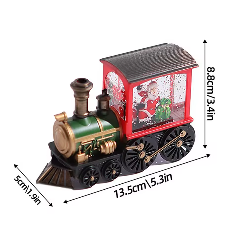 Kerstverlichte trein