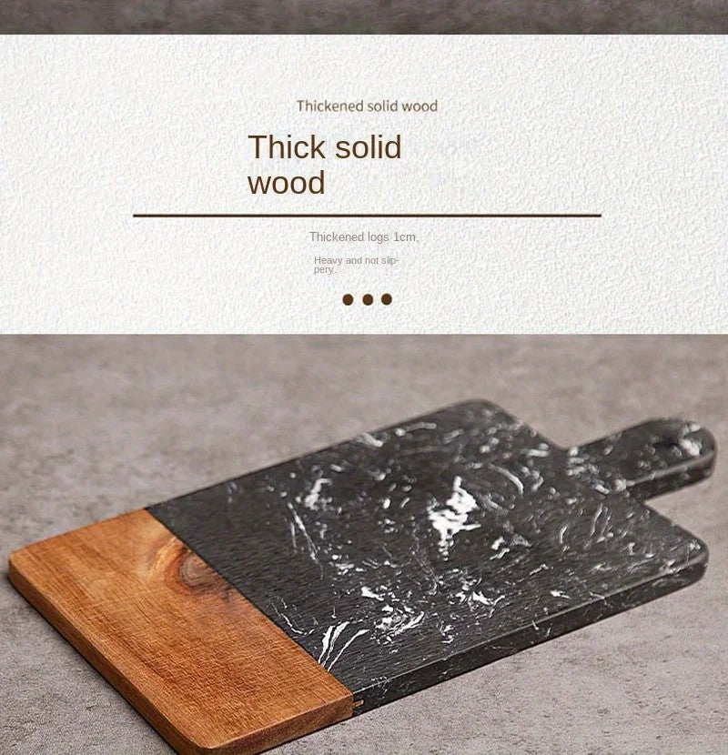 Dubbelzijdige Acaciahouten & Marmeren Snijplank