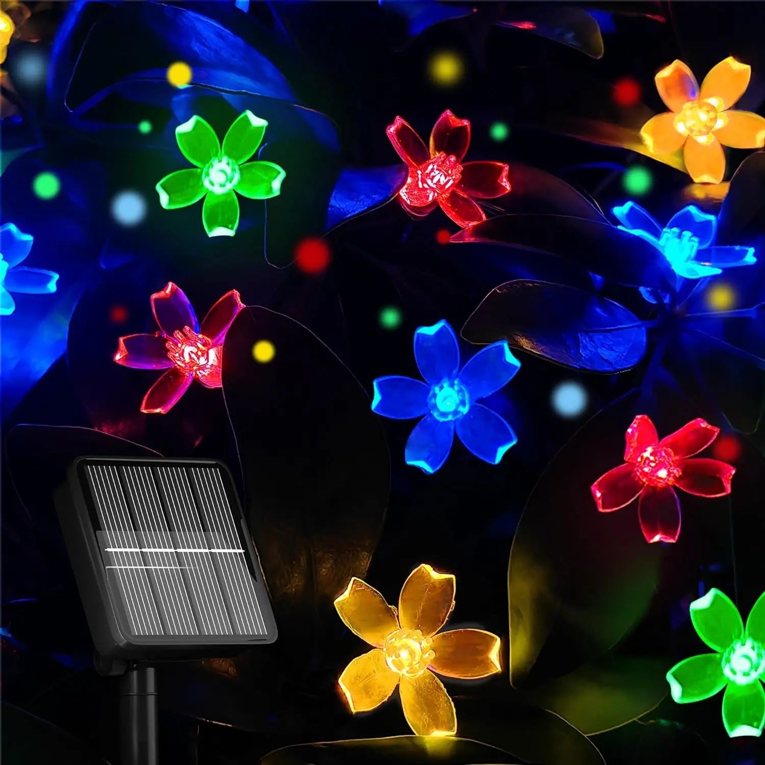 BlossomGlow Solar Sakura Lichtsnoer – LED Bloemenverlichting voor Buiten & Feestdagen