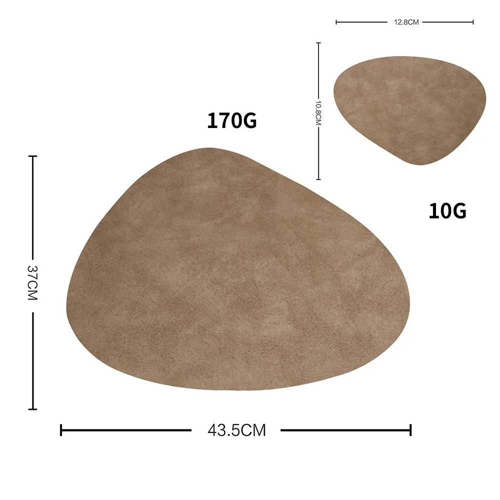 Cowhide Leren Tafelplacemat & Onderzetter