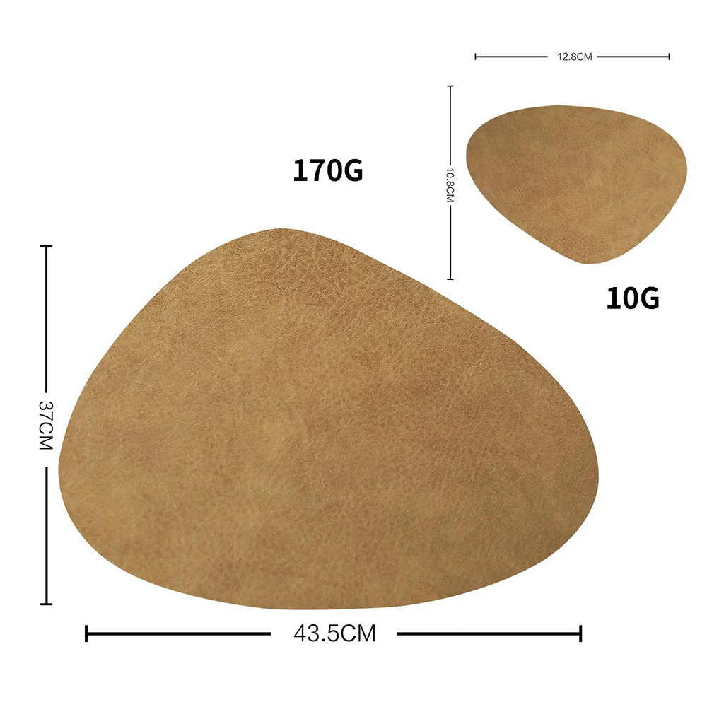 Cowhide Leren Tafelplacemat & Onderzetter