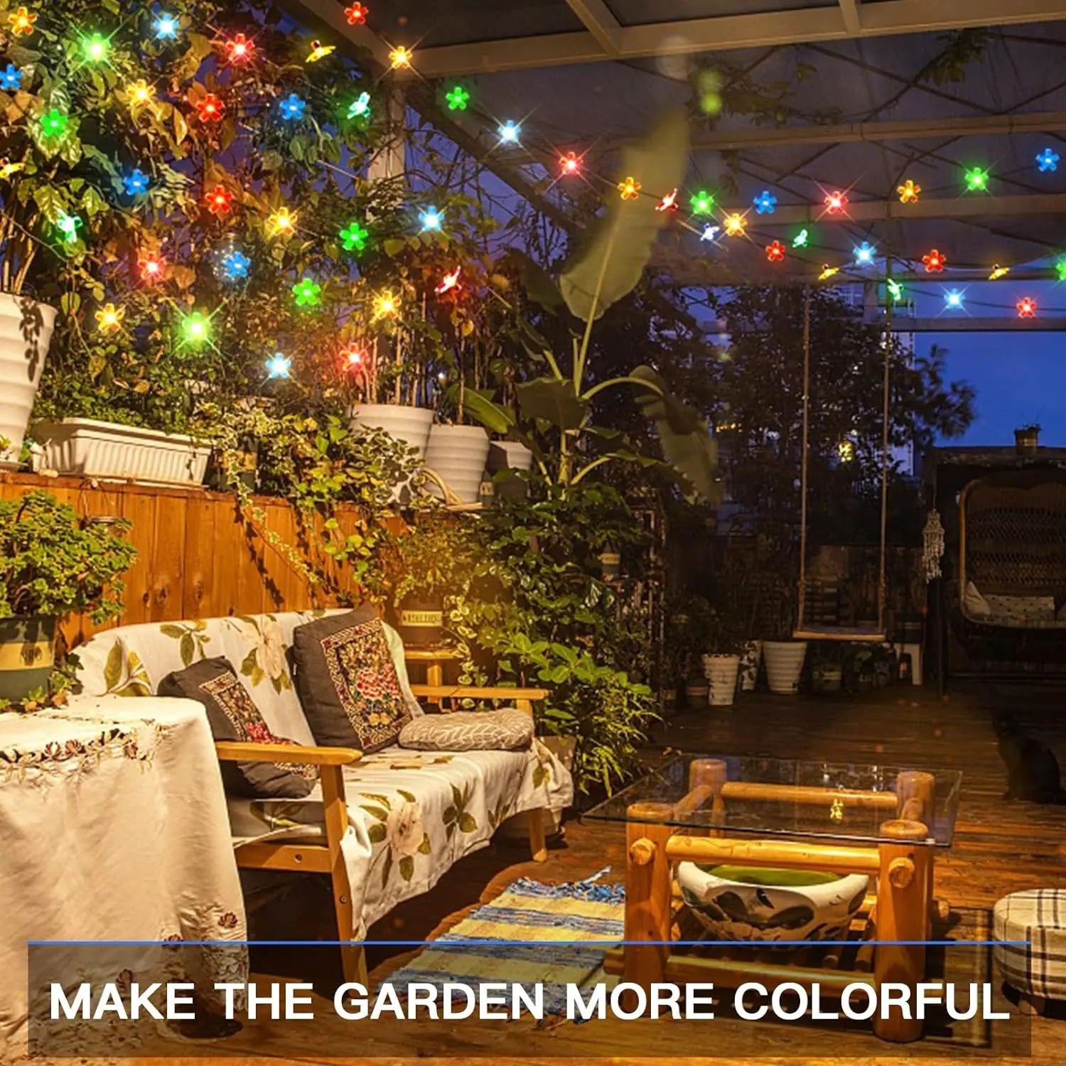 BlossomGlow Solar Sakura Lichtsnoer – LED Bloemenverlichting voor Buiten & Feestdagen