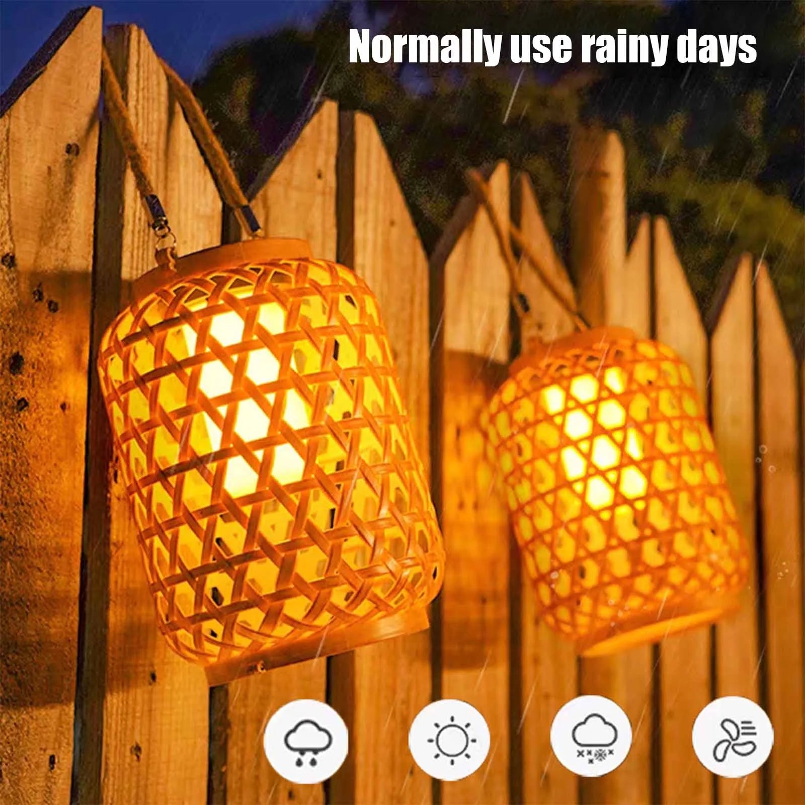RavaLuna – Solar Rotan Lantaarn voor Buiten