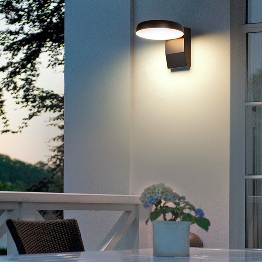 Glowix - Ronde roestvrijstalen wandlamp