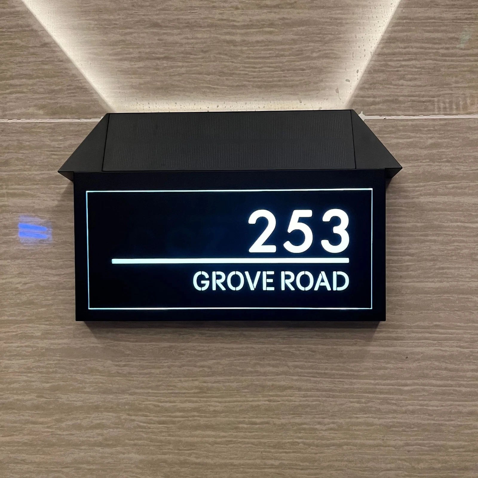 Gepersonaliseerd LED Solar Huisnummer 2.0