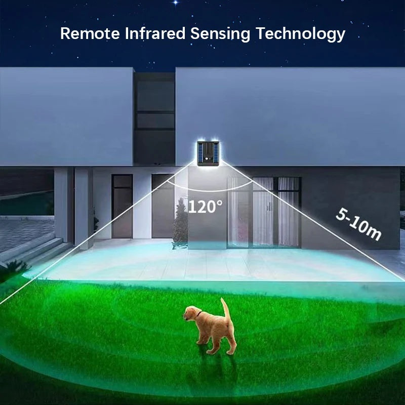 Lumeno - Vierkante roestvrijstalen solar wandlamp