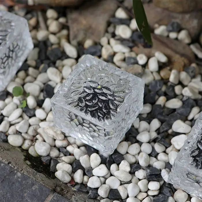 LumiBrick – Zonne-Glasbloklampen voor Tuin & Pad (Set van 4)
