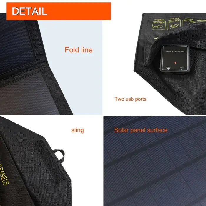 SunPort 21 – Opvouwbare Zonne-oplader USB