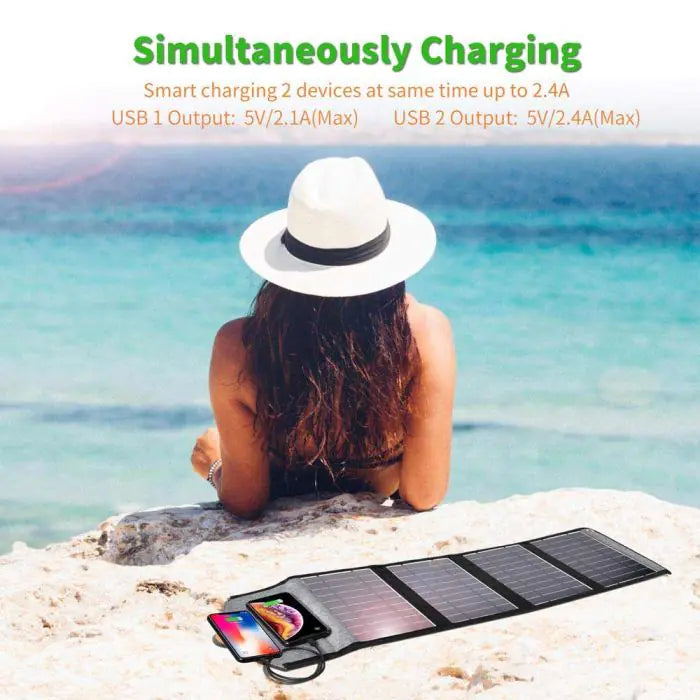 SunPort 21 – Opvouwbare Zonne-oplader USB