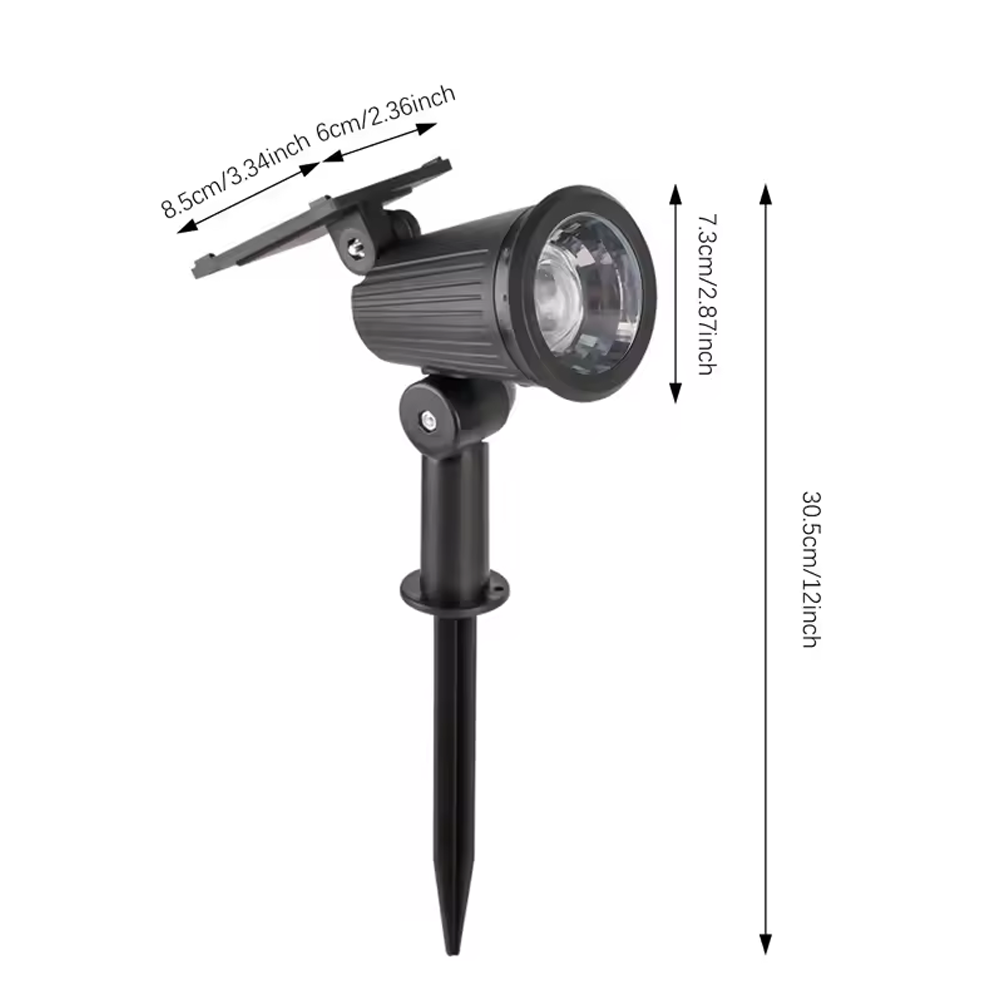 Set van 3 Solar Priklampen – Zwart
